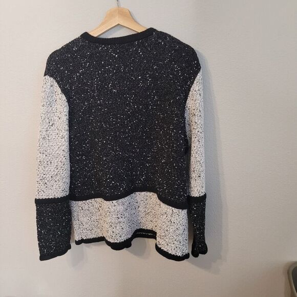 Willow Color Block Sweater Women's M Big Buttons Office Casual Cozy Cardigan - Picture 2 of 7